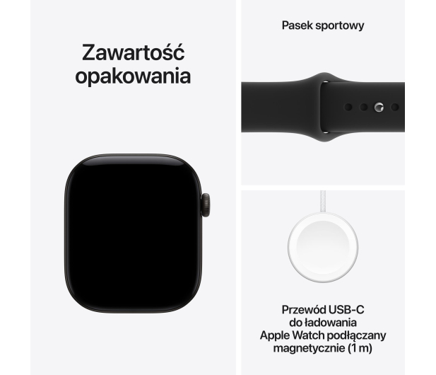 Apple Watch 12 46/Czarny Alu/Czarny Pasek M/L GPS - 1594055 - zdjęcie 7